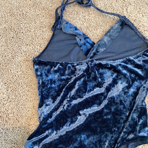 Velvet blue bodysuit - Picture 4 of 5